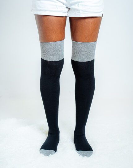 Two-Tone Women's Knee High Boot Socks