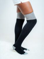 Two-Tone Women's Knee High Boot Socks