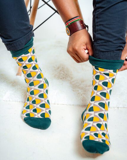 Men's Graphic Print Fun Happy Socks Casual Crew Dress Socks